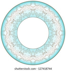 Abstract Round Frame Filigree Lace Pattern Stock Vector (Royalty Free ...