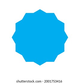 Abstract ROUND Frame FLAT blue Icon vector illustration design graphic 2d HD