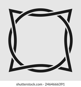 Abstract round frame isolated. Vector illustration