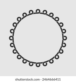 Abstract round frame isolated. Vector illustration