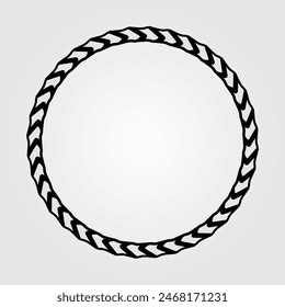 Abstract round frame isolated. Vector illustration	
