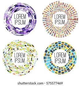 Abstract Round frames for your design. Vector Circle logo with your text.