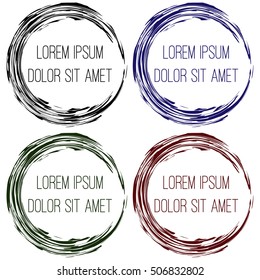 Abstract round frames with your text. Vector illustration