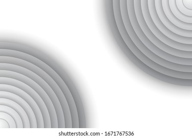 Abstract Round Geometric Circular Background Design with Shadows