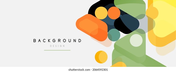 Abstract round geometric shapes and circles background. Trendy techno business template for wallpaper, banner, background or landing