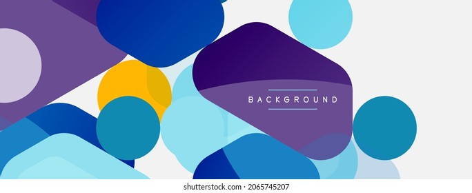 Abstrakte runde geometrische Formen und kreisförmiger Hintergrund. Trendy Techno Business Template für Tapete, Banner, Hintergrund oder Landung