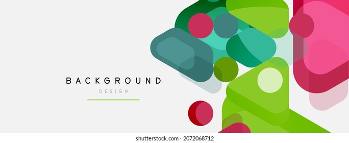 Abstract round geometric shapes and circles background. Trendy techno business template for wallpaper, banner, background or landing