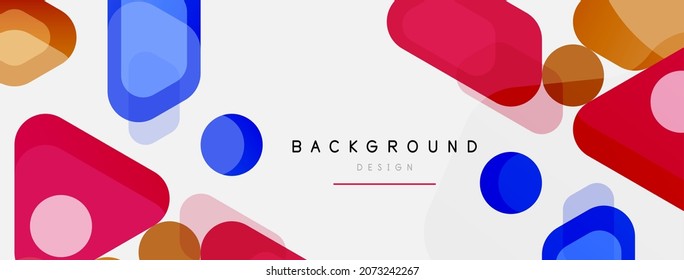 Resumen de formas geométricas redondeadas y fondo de círculos. Plantilla de negocios de moda para tecno para papel de pared, banner, fondo o aterrizaje