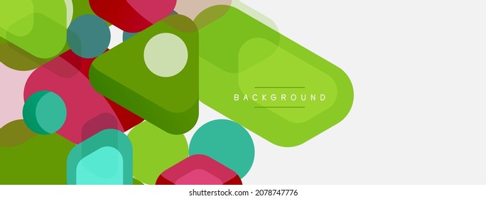 Abstract round geometric shapes and circles background. Trendy techno business template for wallpaper, banner, background or landing