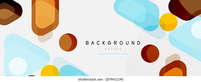Abstract round geometric shapes and circles background. Trendy techno business template for wallpaper, banner, background or landing