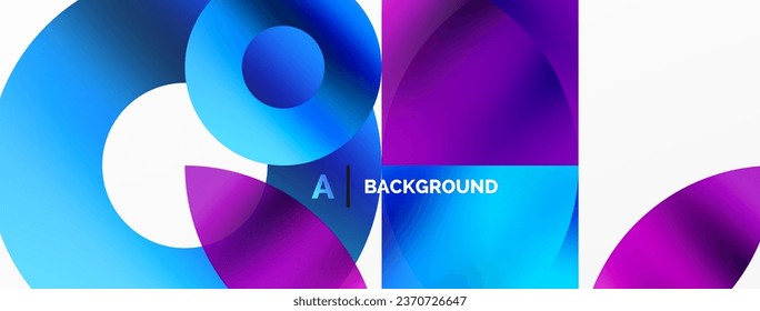 Resumen de formas geométricas redondeadas con gradientes. Concepto de tecnología creativa, arte digital, comunicación social y ciencia moderna. Ideal para carteles, portadas, pancartas, folletos y sitios web