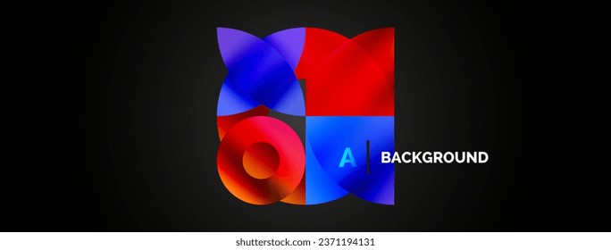 Abstract round geometric shapes with gradients. Concept for creative technology, digital art, social communication, and modern science. Ideal for posters, covers, banners, brochures, and websites