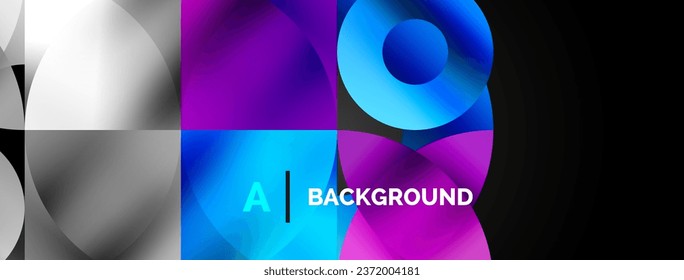 Resumen de formas geométricas redondeadas con gradientes. Concepto de tecnología creativa, arte digital, comunicación social y ciencia moderna. Ideal para carteles, portadas, pancartas, folletos y sitios web