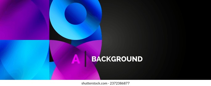 Abstract round geometric shapes with gradients. Concept for creative technology, digital art, social communication, and modern science. Ideal for posters, covers, banners, brochures, and websites