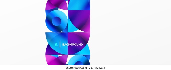 Abstract round geometric shapes with gradients. Concept for creative technology, digital art, social communication, and modern science. Ideal for posters, covers, banners, brochures, and websites
