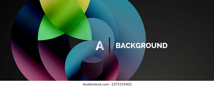 Resumen de formas geométricas redondeadas con gradientes. Concepto de tecnología creativa, arte digital, comunicación social y ciencia moderna. Ideal para carteles, portadas, pancartas, folletos y sitios web