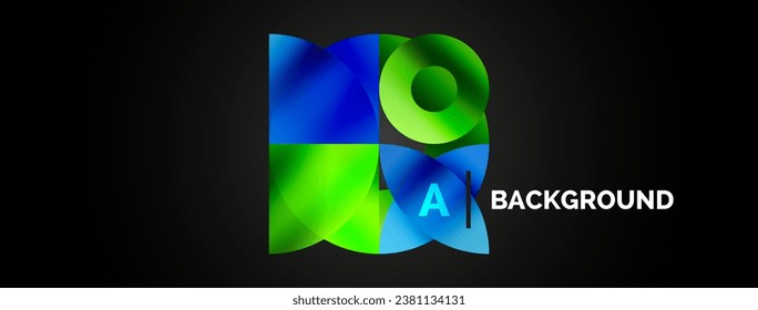 Abstract round geometric shapes with gradients. Concept for creative technology, digital art, social communication, and modern science. Ideal for posters, covers, banners, brochures, and websites