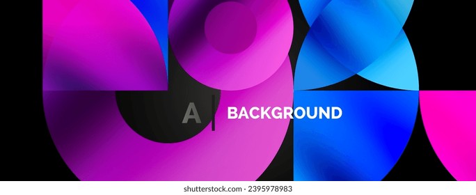Abstract round geometric shapes with gradients. Concept for creative technology, digital art, social communication, and modern science. Ideal for posters, covers, banners, brochures, and websites