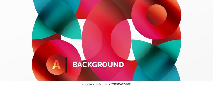 Abstract round geometric shapes with gradients. Concept for creative technology, digital art, social communication, and modern science. Ideal for posters, covers, banners, brochures, and websites