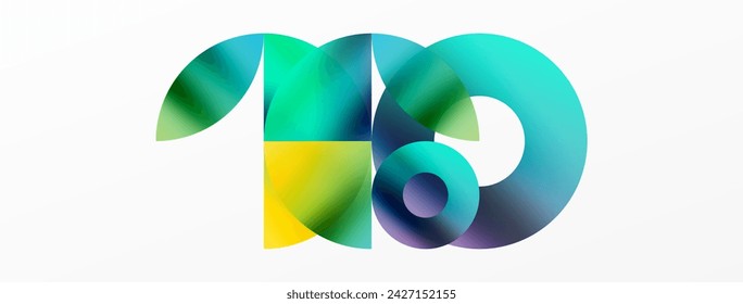 Abstract round geometric shapes with gradients. Concept for creative technology, digital art, social communication, and modern science. Ideal for posters, covers, banners, brochures, and websites