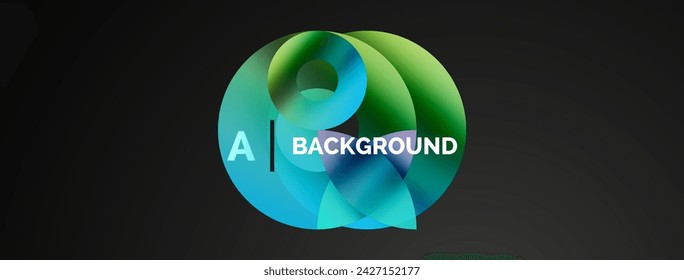 Abstract round geometric shapes with gradients. Concept for creative technology, digital art, social communication, and modern science. Ideal for posters, covers, banners, brochures, and websites