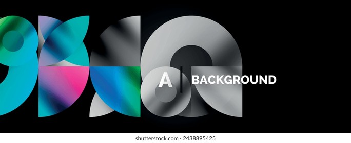 Abstract round geometric shapes with gradients. Concept for creative technology, digital art, social communication, and modern science. Ideal for posters, covers, banners, brochures, and websites