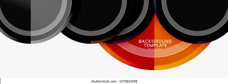 Abstrakte runde geometrische Formen, moderne kreisförmige Hintergrund. Vektorgrafik