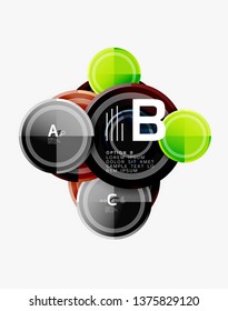 Abstrakte runde geometrische Formen, moderne kreisförmige Hintergrund. Vektorgrafik