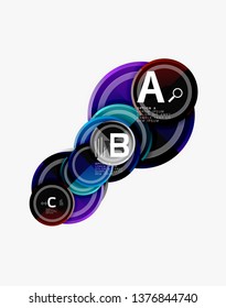 Abstrakte runde geometrische Formen, moderne kreisförmige Hintergrund. Vektorgrafik