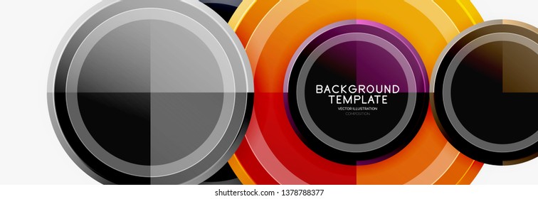 Abstrakte runde geometrische Formen, moderne kreisförmige Hintergrund. Vektorgrafik