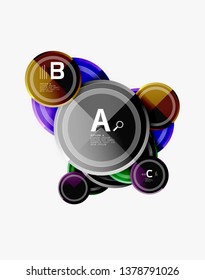 Abstrakte runde geometrische Formen, moderne kreisförmige Hintergrund. Vektorgrafik