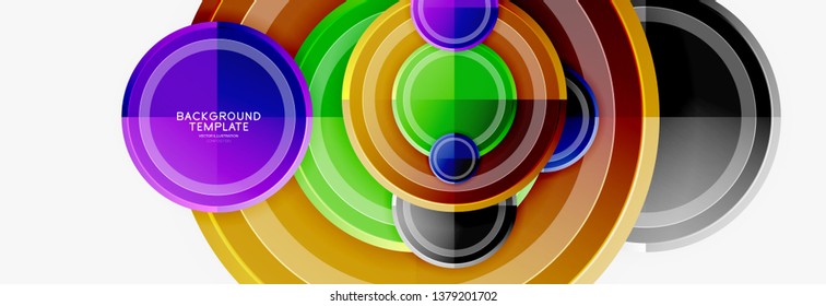 Abstrakte runde geometrische Formen, moderne kreisförmige Hintergrund. Vektorgrafik