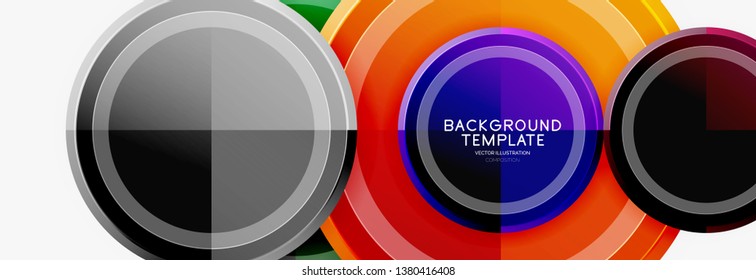 Abstrakte runde geometrische Formen, moderne kreisförmige Hintergrund. Vektorgrafik