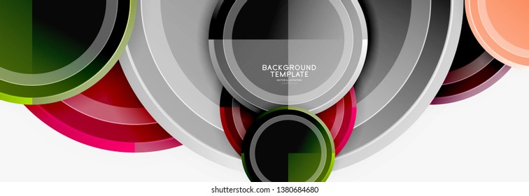 Abstrakte runde geometrische Formen, moderne kreisförmige Hintergrund. Vektorgrafik