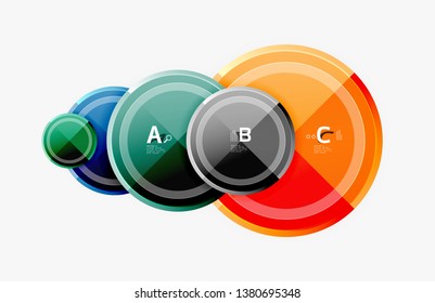 Abstrakte runde geometrische Formen, moderne kreisförmige Hintergrund. Vektorgrafik