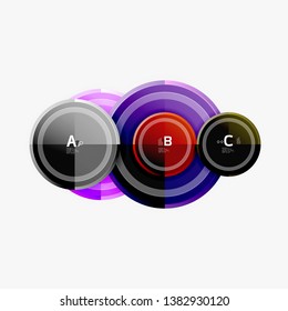 Abstract round geometric shapes, modern circles background. Vector illustration