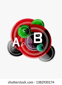 Abstract round geometric shapes, modern circles background. Vector illustration