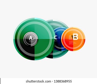 Abstract round geometric shapes, modern circles background. Vector illustration