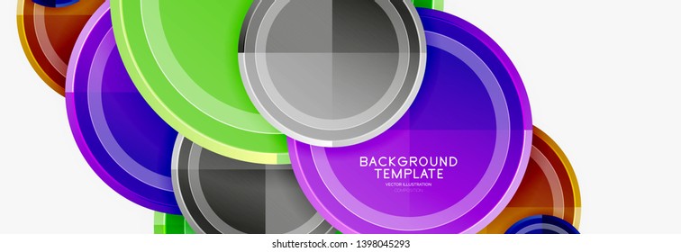 Abstrakte runde geometrische Formen, moderne kreisförmige Hintergrund. Vektorgrafik