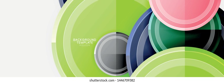 Abstrakte runde geometrische Formen, moderne kreisförmige Hintergrund. Vektorgrafik