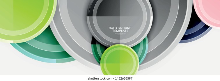 Abstrakte runde geometrische Formen, moderne kreisförmige Hintergrund. Vektorgrafik