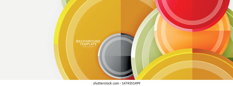 Abstrakte runde geometrische Formen, moderne kreisförmige Hintergrund. Vektorgrafik