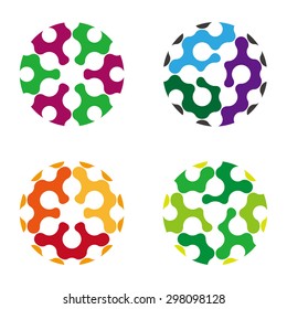 Abstract round icon. Vector design bubble logo template.You can use in the media, public groups, alliances, biotechnology, mutual aid associations and other social welfare agencies.