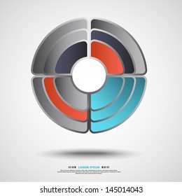 Abstract round icon. Vector illustration.