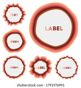 Abstract round labels. Attractive circular backgrounds. Classy vector illustration.