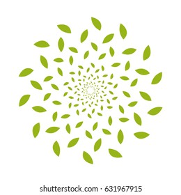 abstract round leaves pattern vector illustration