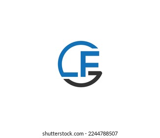 Abstract Round Letter LGF And LFG Logotype Modern Idea Sign Vector Template.