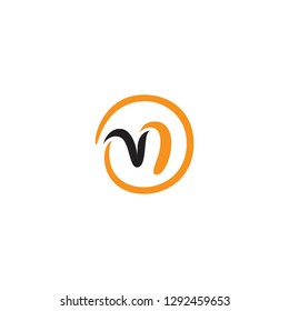 Abstract round letter M technology symbol. Unique round letter M on the white background. Vector illustration EPS.8 EPS.10
