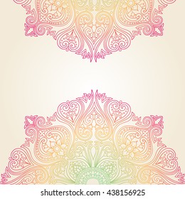 Abstract round linen vector pattern, template for design, banner, card.