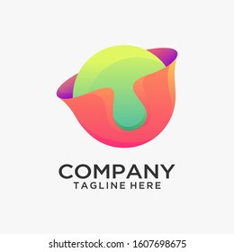Abstract round logo design inspiration